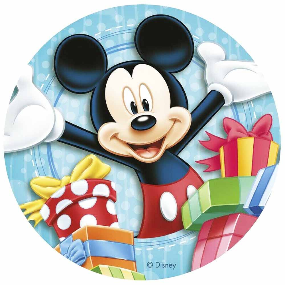 Mickey Mouse Kageprint 20 cm – Sukkerfri Festpynt