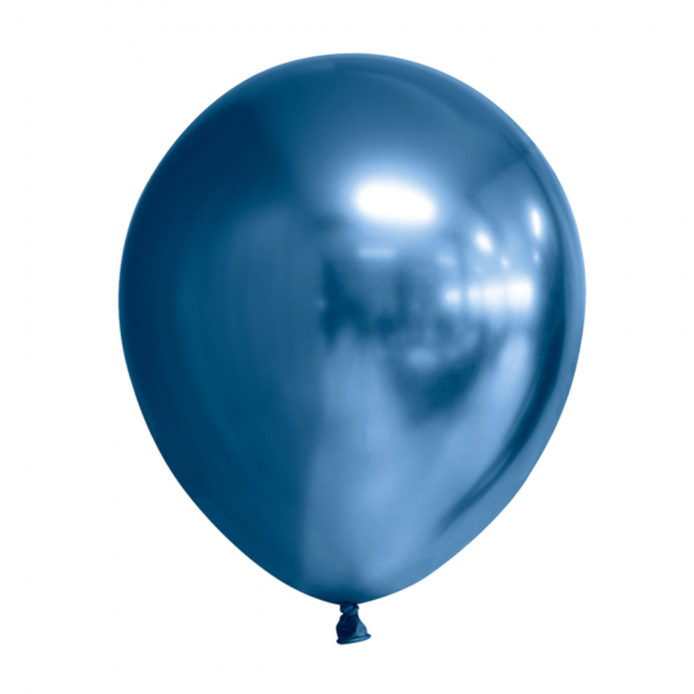 Spejl Chrome Balloner 10 Stk – Blå til Festen