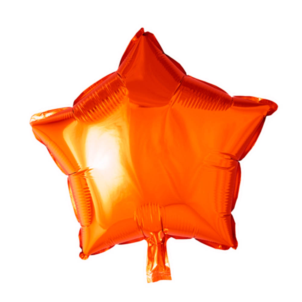 Orange Stjerne Folieballon til Festlige Fejringer