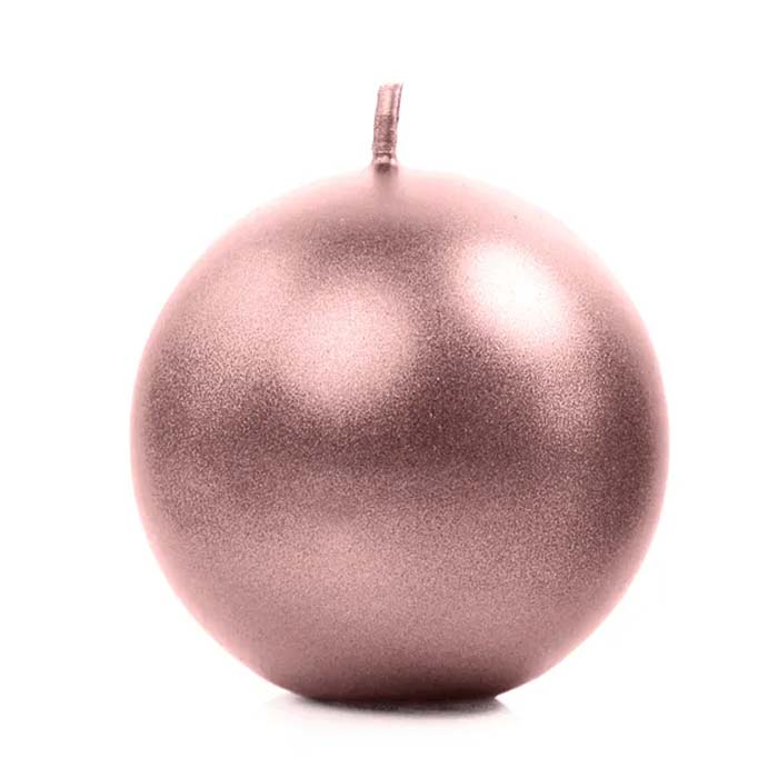 Runde Metallic Rose Gold Stearinlys til Festdekoration