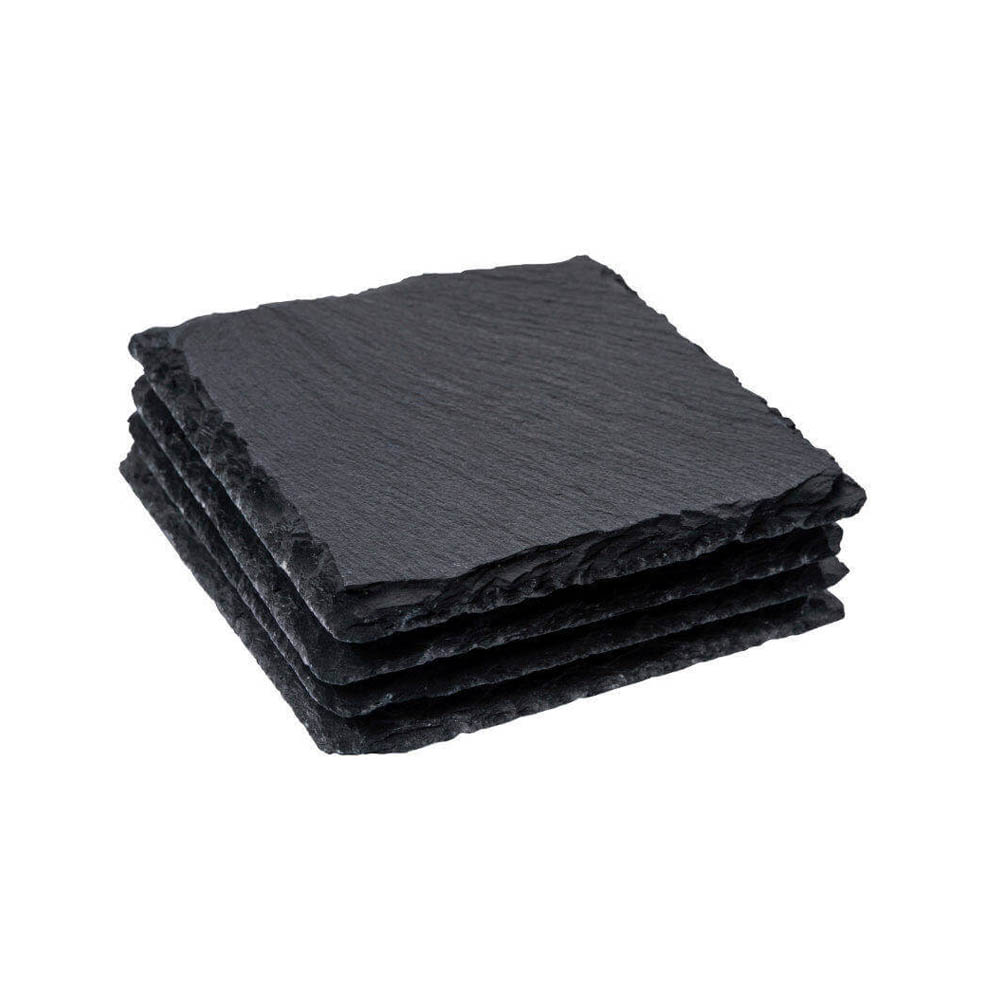 Firkantede Skifer Coasters – Elegant Bordbeskyttelse til Fest