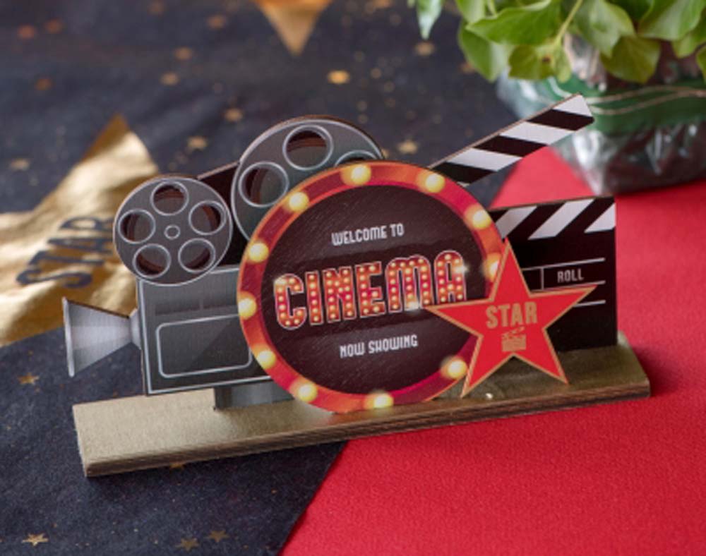 Hollywood Biograf Borddekoration til Glamourfest