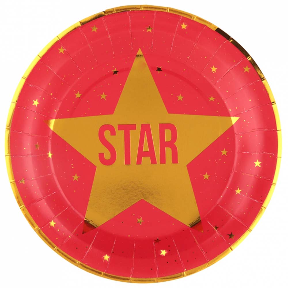 Hollywood Star Paptallerkner – 10 Stk til Festlig Glamour