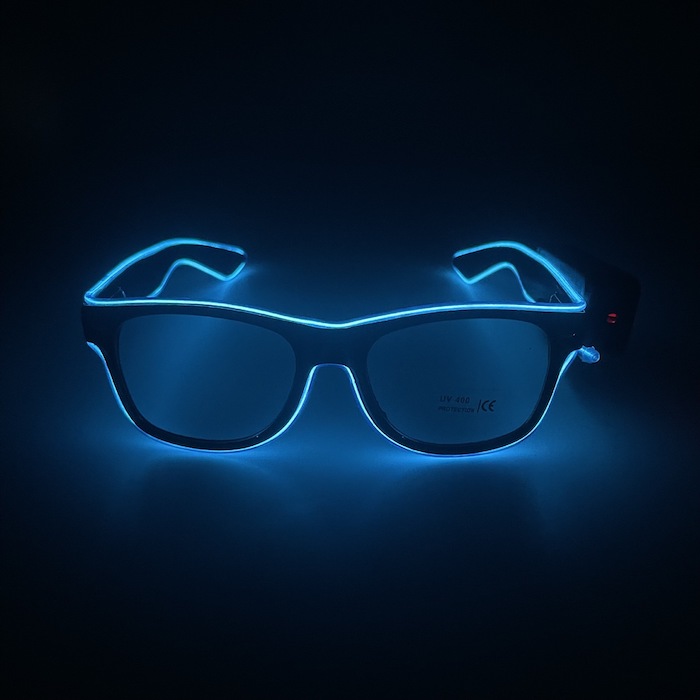 Led-festbriller Blå