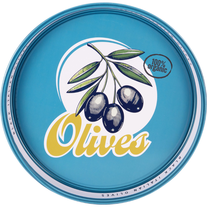 Oliven Serveringsbakke   Tin ø32x4