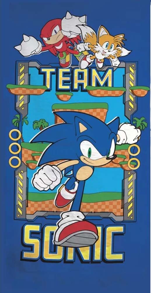Farverigt Sonic The Hedgehog Badehåndklæde til Vandleg